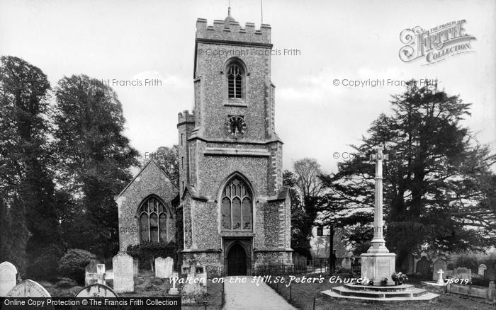 Photo of Walton On The Hill, Church And War Memorial 1923