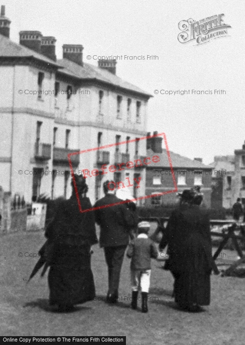 Photo of Walton On The Naze, A Familiy On The Promenade 1891