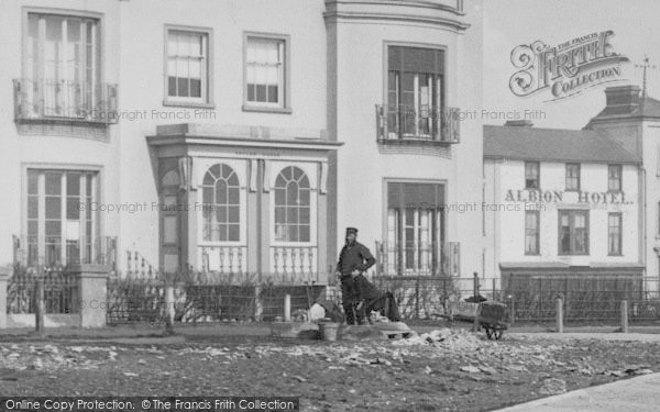 Photo of Walton On The Naze, A Workman And Boy 1891