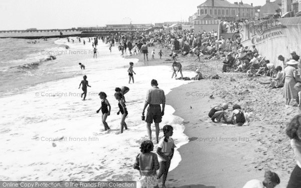 Photo of Walton On The Naze, The Beach c.1955