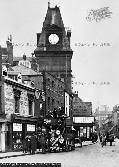 Photo of Wandsworth, Horse Drawn Bus, High Street 1885