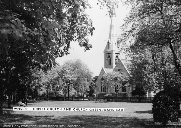 Photo of Wanstead, Christ Church And Church Green c.1955