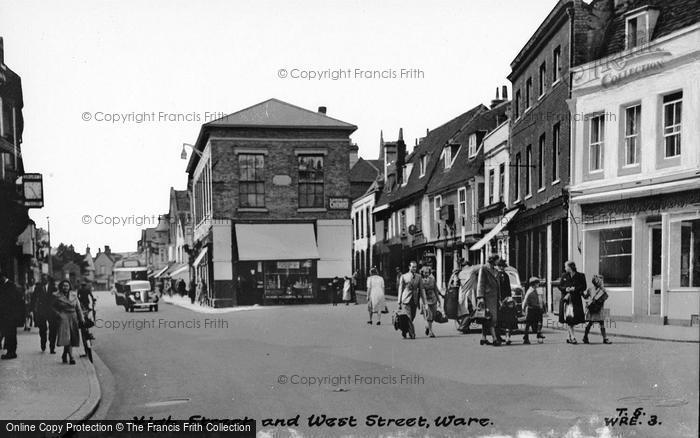 Photo of Ware, High Street And West Street c.1955