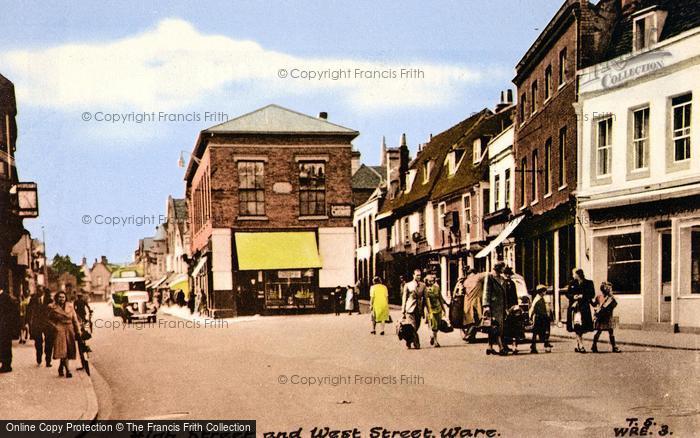 Photo of Ware, High Street And West Street c.1955