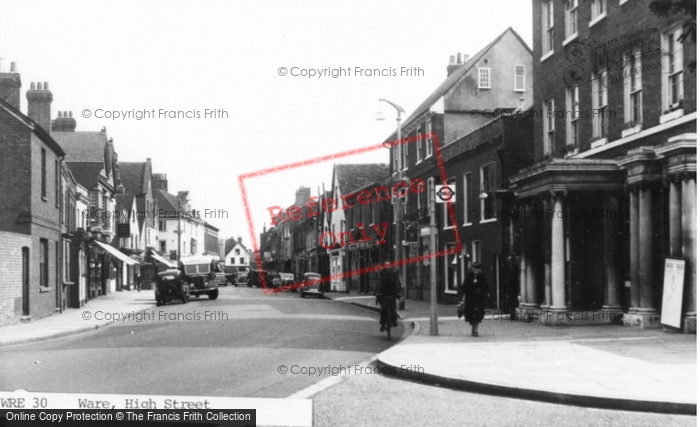 Photo of Ware, High Street c.1955