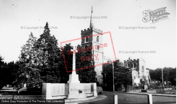Photo of Ware, The Parish Church And Memorial c.1960