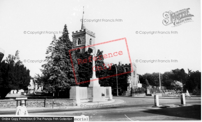 Photo of Ware, The Parish Church And Memorial c.1960
