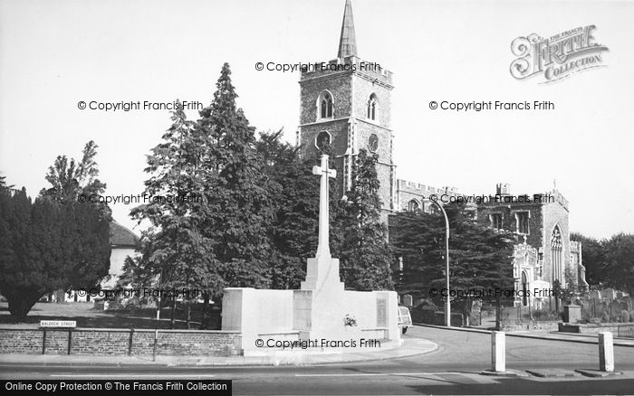 Photo of Ware, The Parish Church And Memorial c.1965