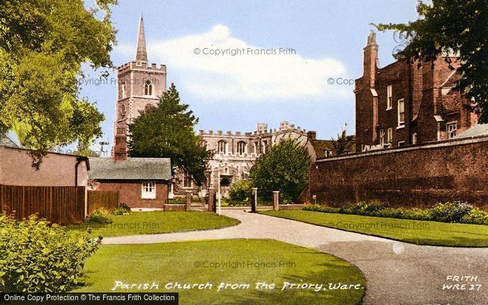 Photo of Ware, The Parish Church From The Priory c.1955