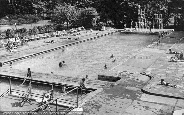 Photo of Ware, The Swimming Pool c.1955