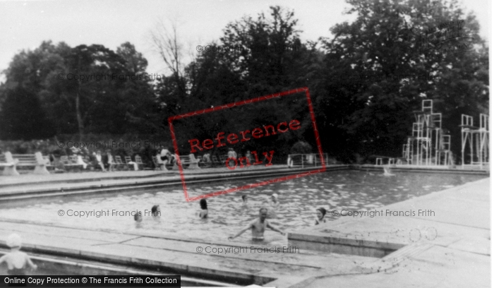Photo of Ware, The Swimming Pool c.1955