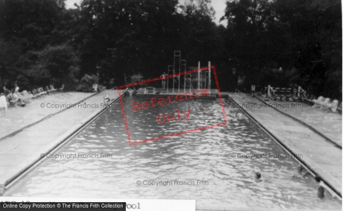 Photo of Ware, The Swimming Pool c.1955