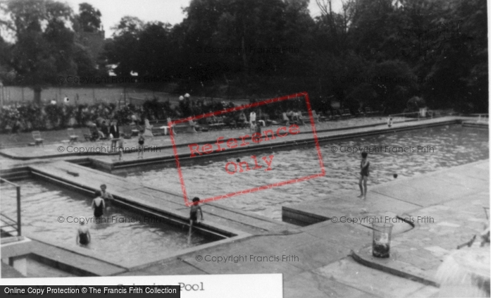 Photo of Ware, The Swimming Pool c.1955