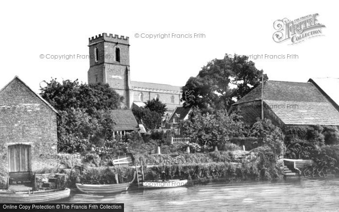 Photo of Wareham, St Mary's Church From The River c.1960