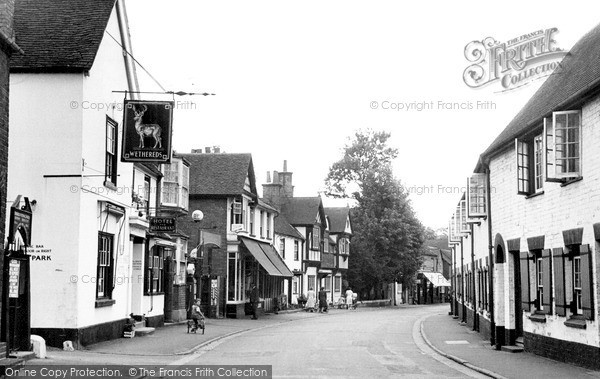 Photo of Wargrave, High Street And White Hart Hotel c.1955