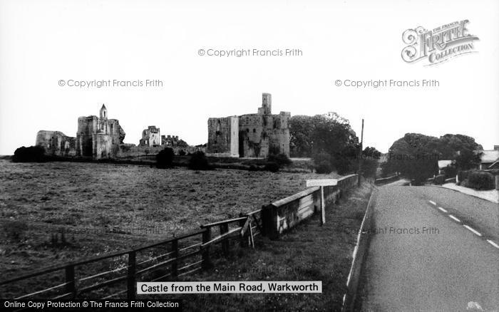 Photo of Warkworth, Castle From The Main Road c.1950
