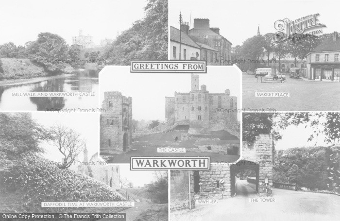 Photo of Warkworth, Composite c.1965