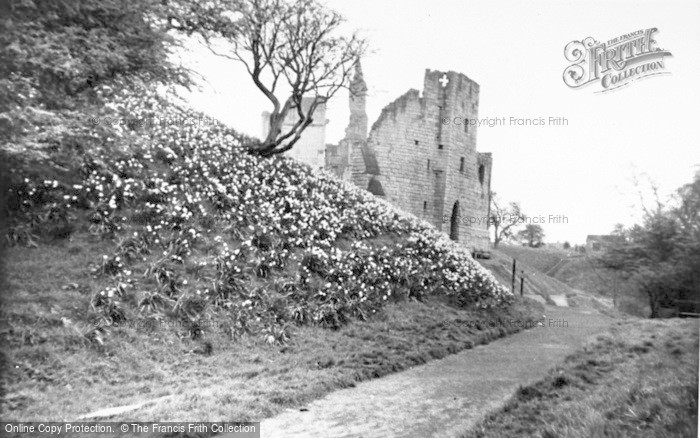 Photo of Warkworth, Daffodil Time At The Castle c.1960