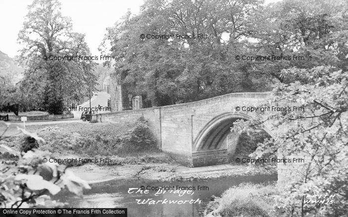 Photo of Warkworth, The Bridge c.1955