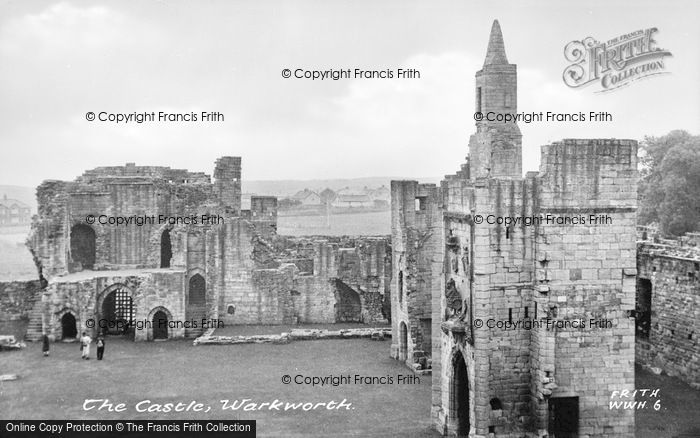 Photo of Warkworth, The Castle c.1955