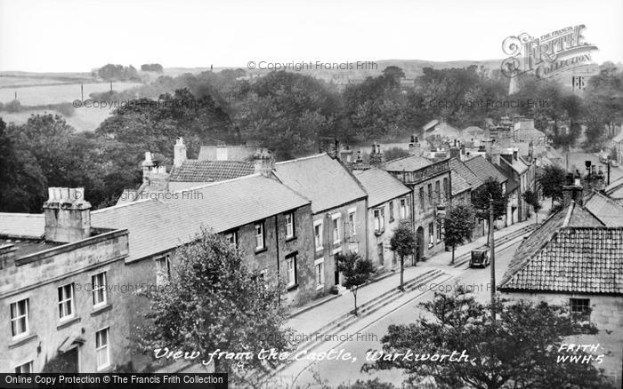 Photo of Warkworth, View From The Castle c.1955