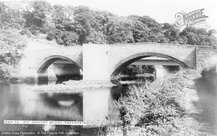 Photo of Warkworth, Xiv Century Bridge c.1965