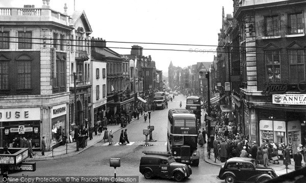 Photo of Warrington, Bridge Street 1955
