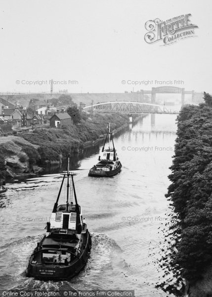 Photo of Warrington, Ship Canal From High Level Bridge c.1965