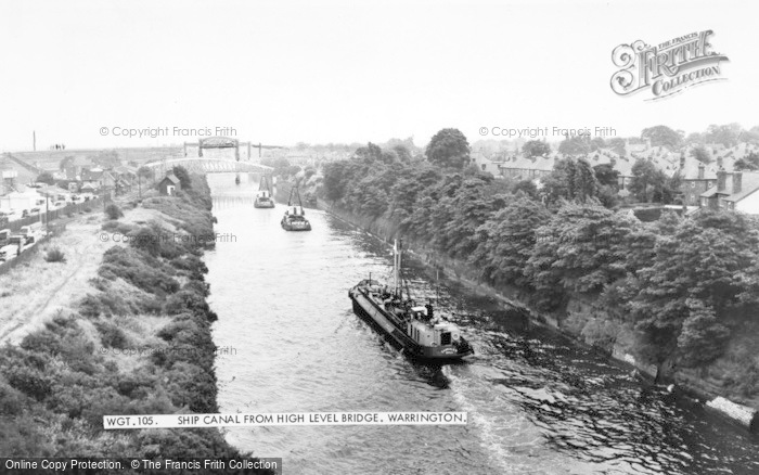 Photo of Warrington, Ship Canal From High Level Bridge c.1965