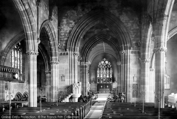 Photo of Warrington, St Elphin's Church, Interior Looking East 1895