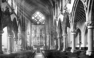 Warrington, St Mary's Catholic Church interior 1895