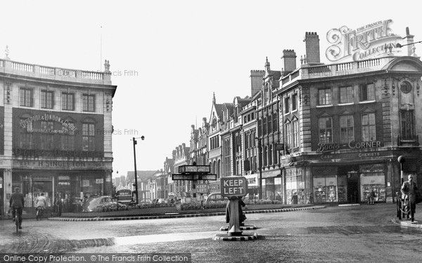 Photo of Warrington, The Circus And Bridge Street c.1950