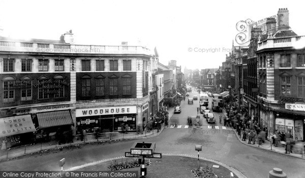 Photo of Warrington, The Circus And Bridge Street c.1955