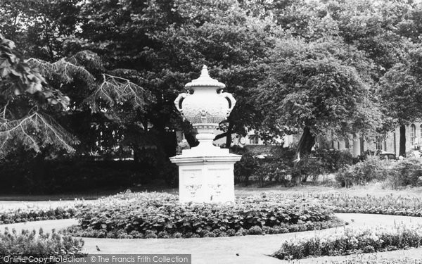 Photo of Warrington, The Urn In Queens Park c.1965