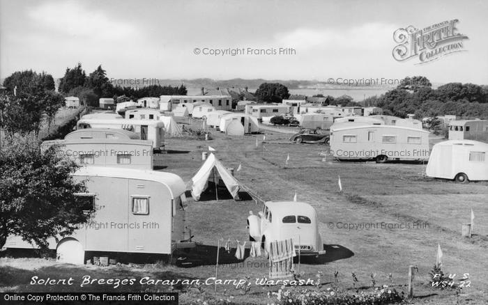 Photo of Warsash, Solent Breezes Caravan Site c.1955