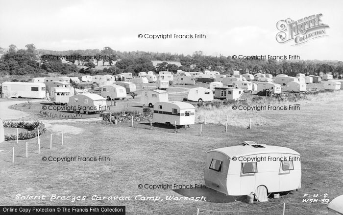 Photo of Warsash, Solent Breezes Caravan Site c.1955