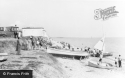 The Beach, Solent Breezes Caravan Site c.1960, Warsash