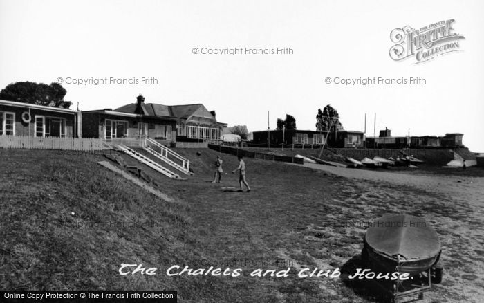 Photo of Warsash, The Chalets And Club House c.1960