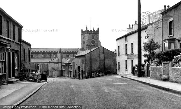 Photo of Warton, Main Street And Church c.1955