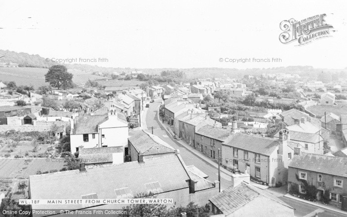 Photo of Warton, Main Street From The Church Tower c.1955