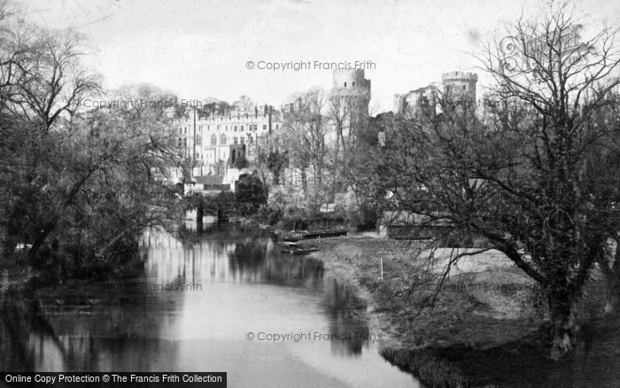 Photo of Warwick, Castle From The Bridge c.1890