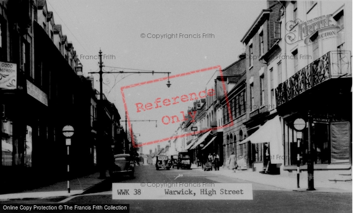 Photo of Warwick, High Street c.1955