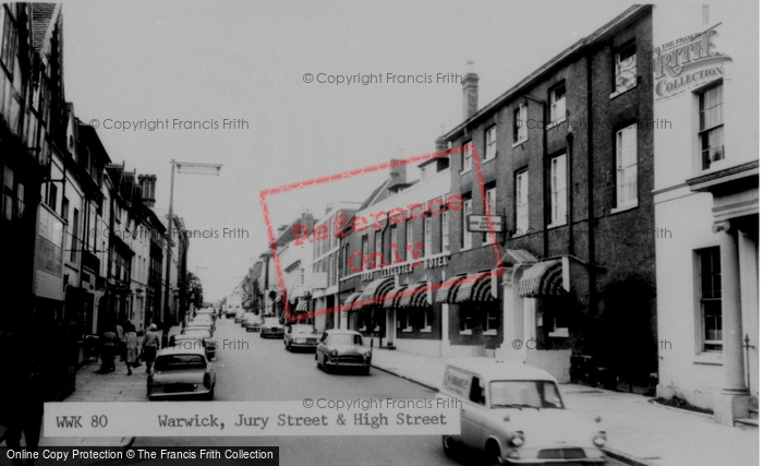 Photo of Warwick, Jury And High Street c.1965