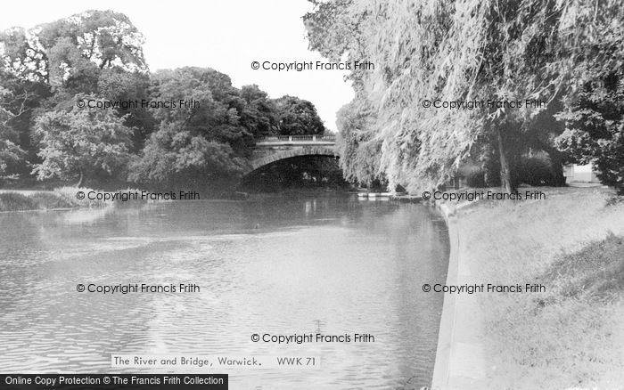 Photo of Warwick, River And Bridge c.1960