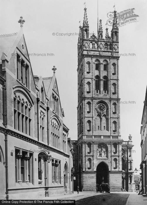 Photo of Warwick, St Mary's Church And The Post Office 1892