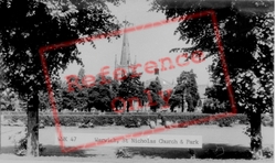 St Nicholas Church And Park c.1955, Warwick