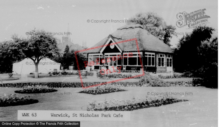 Photo of Warwick, St Nicholas Park Cafe c.1955