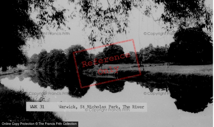 Photo of Warwick, St Nicholas Park, The River c.1955