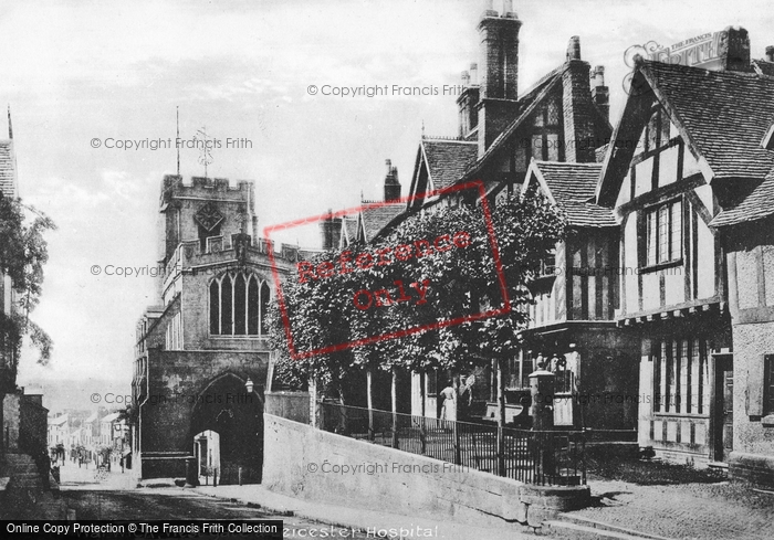 Photo of Warwick, West Gate And Lord Leycester Hospital c.1900