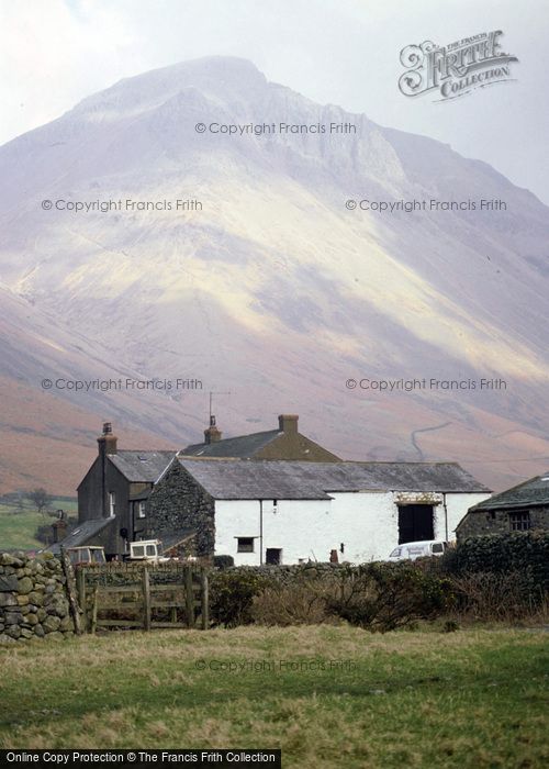 Photo of Wasdale Head, Great Gable With Napes Ridges On Right Of Summit c.1975
